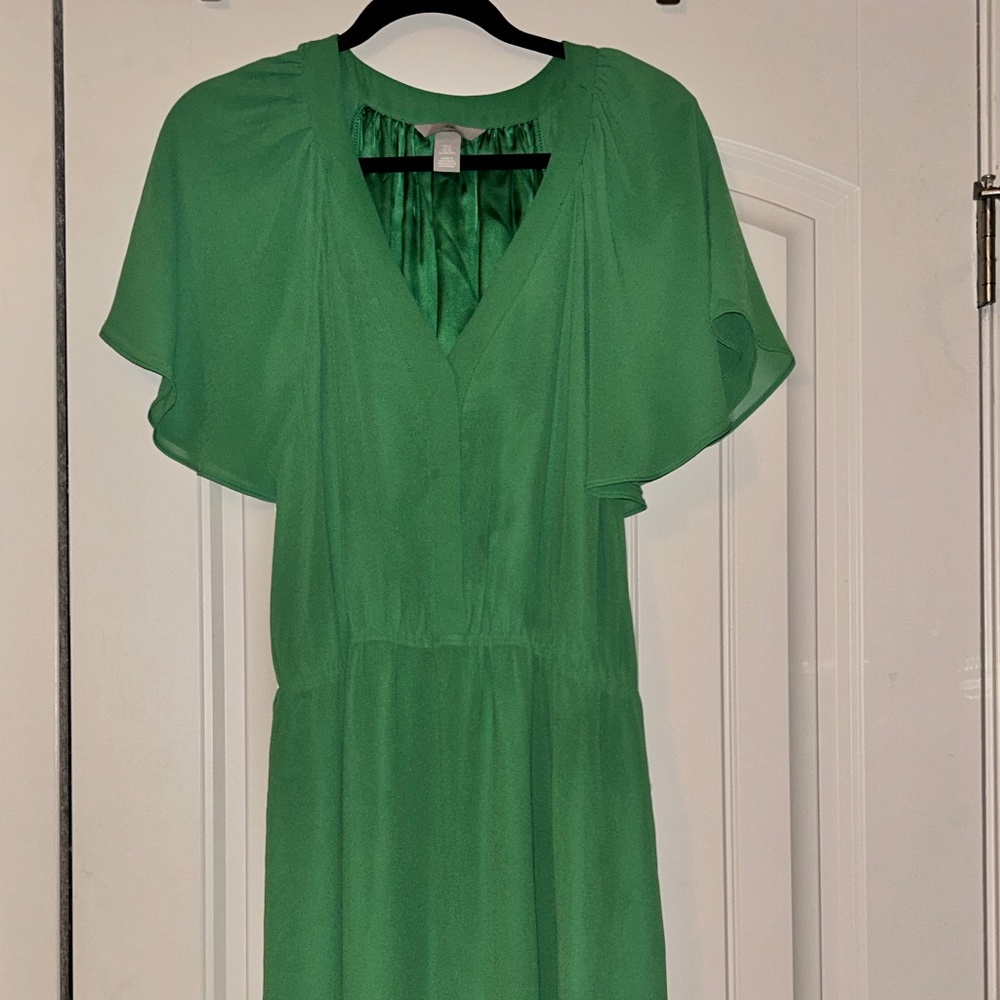 V-Neck Chiffon Dress